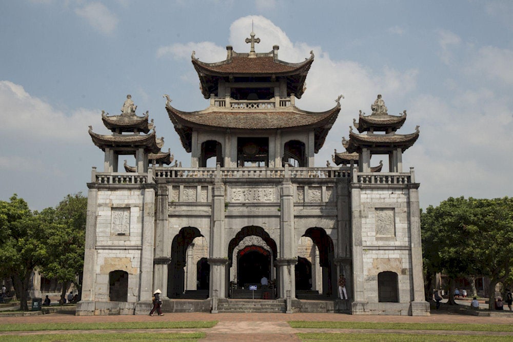 Phat Diem Cathedral is an architectural masterpiece, blending Gothic and traditional Vietnamese styles 